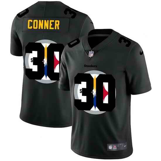 Pittsburgh Steelers 30 James Conner Men Nike Team Logo Dual Overlap Limited NFL Jersey Black